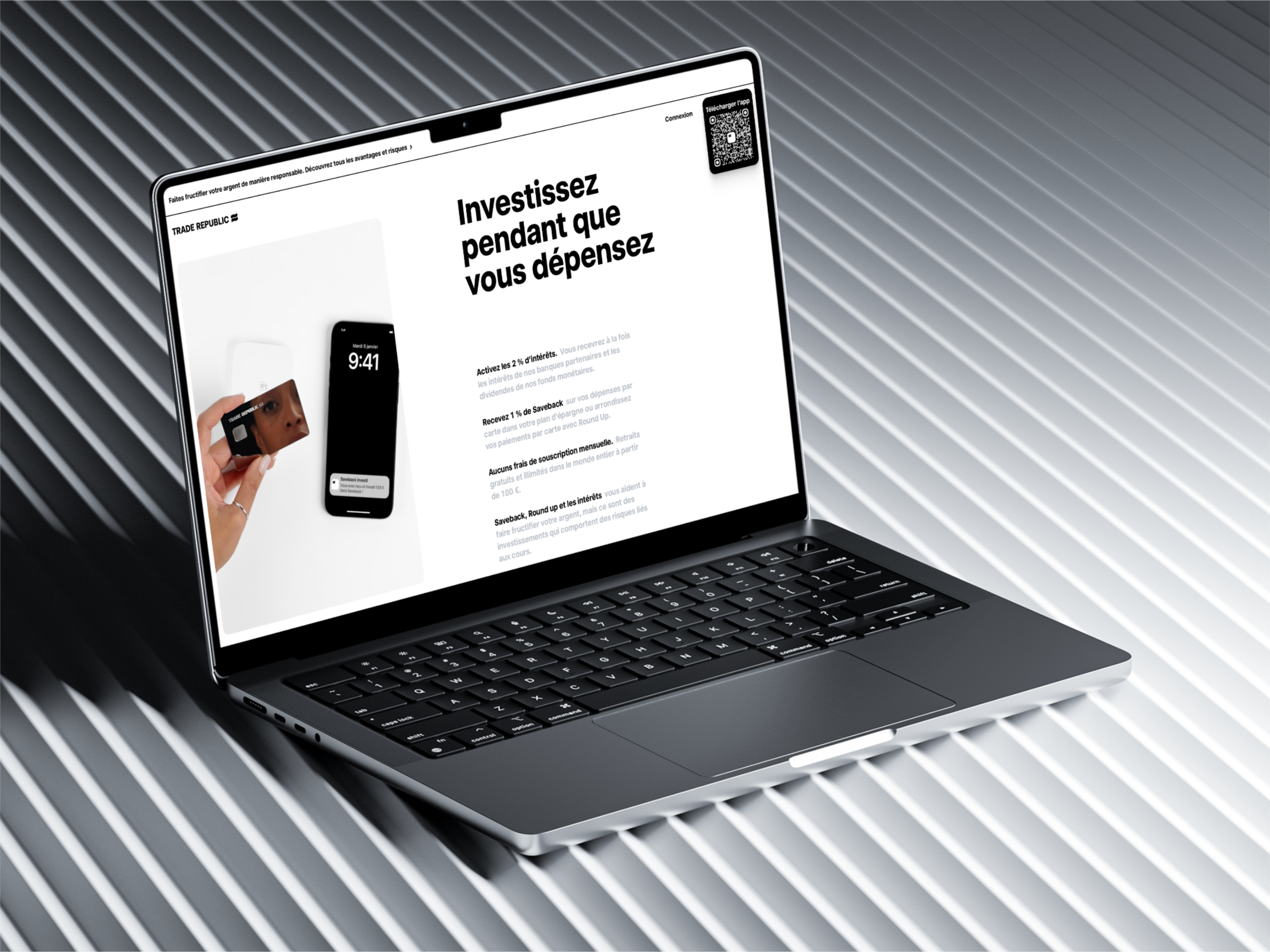 Trade Republic en France pour investir automatiquement en dépensant avec carte et application